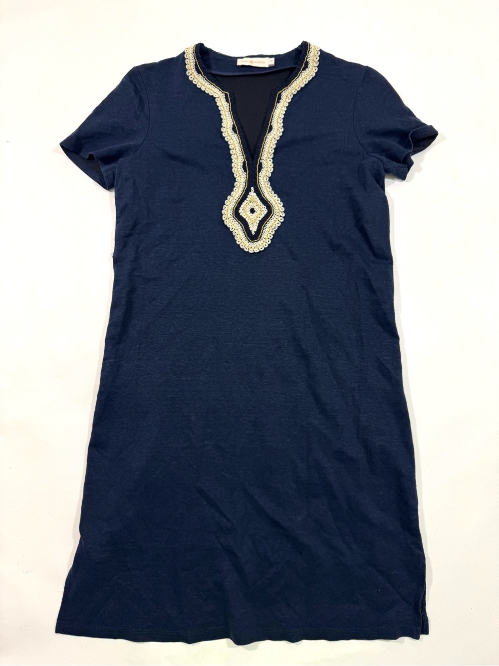 Tory Burch Liliana Soutache Linen Shift Dress